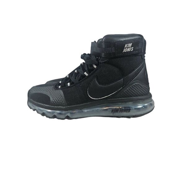 ☆ Nike Air Max 360 High x Kim Jones Triple Black Hi-tops  Shoes Men's Size 8.5 - Picture 1 of 9